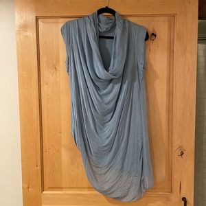 Asymmetrical Silk-Blend Tunic Dress (Made in Italy)